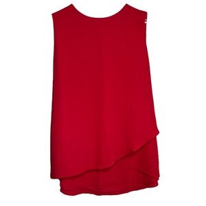 Chicos Polyester Red Layered Tank Top